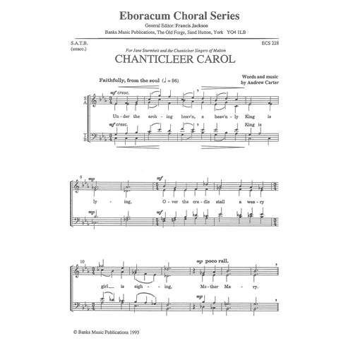 Andrew Carter Chanticleer Carol